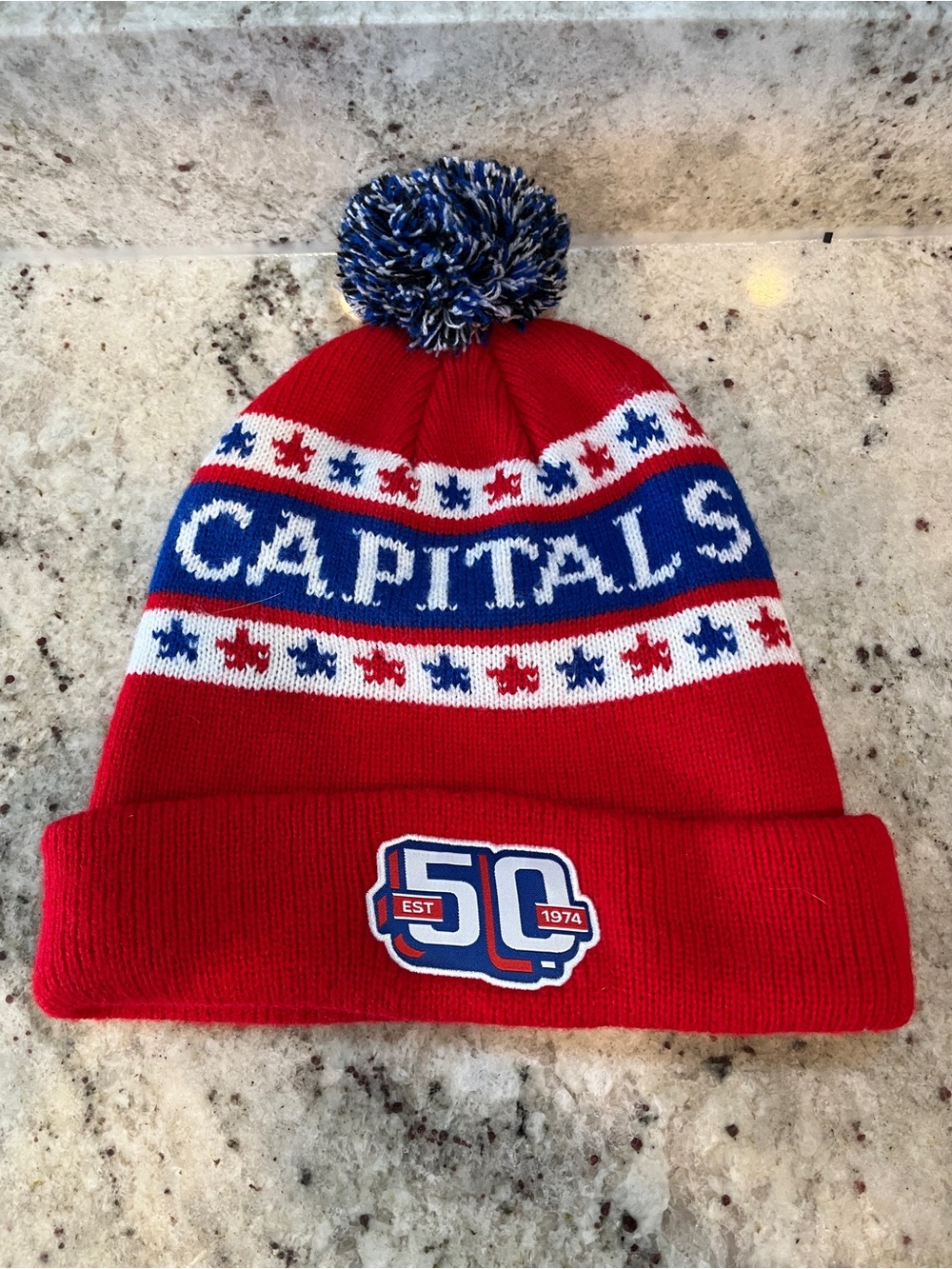 Coyote Unisex Washington Capitals 50th Anniversary Puff Ball Hat